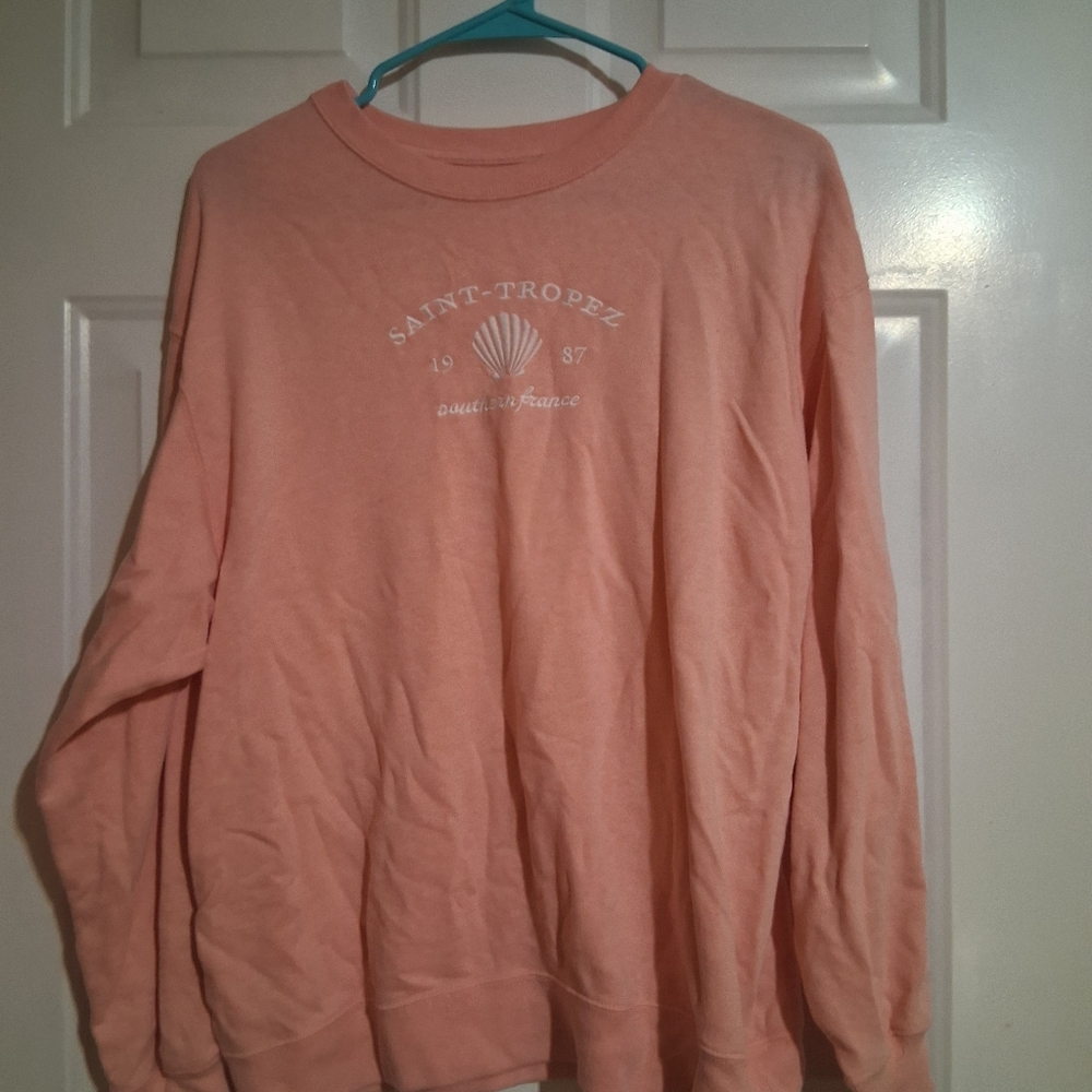 Hollister Light Coral Women's Crew Neck Sweater